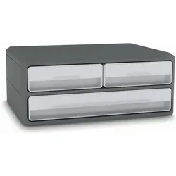 Cep, Dokumentenablage, Schubladenbox MoovUp lichtgrau DIN A4 quer, DIN A5 quer mit 3 Schubladen (A4, A5)