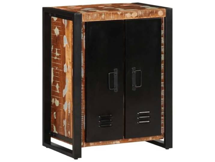 RJPLMFV Anrichte, mehrfarbig, 55 x 35 x 70 cm, Massivholz, Erholung Teak, Mango, Kiefer, Buche, Türaufbewahrung, Wandbefestigung inklusive
