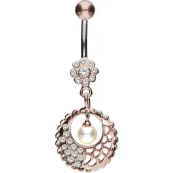 Titan Bananabell mit 925er Silber-Design BLUME + MANDALA + PERLE