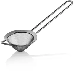 Feinmaschiges Sieb NOCTURN, Ø 9 cm, 25,5 cm, gun metal, Chromnickelstahl 18/8