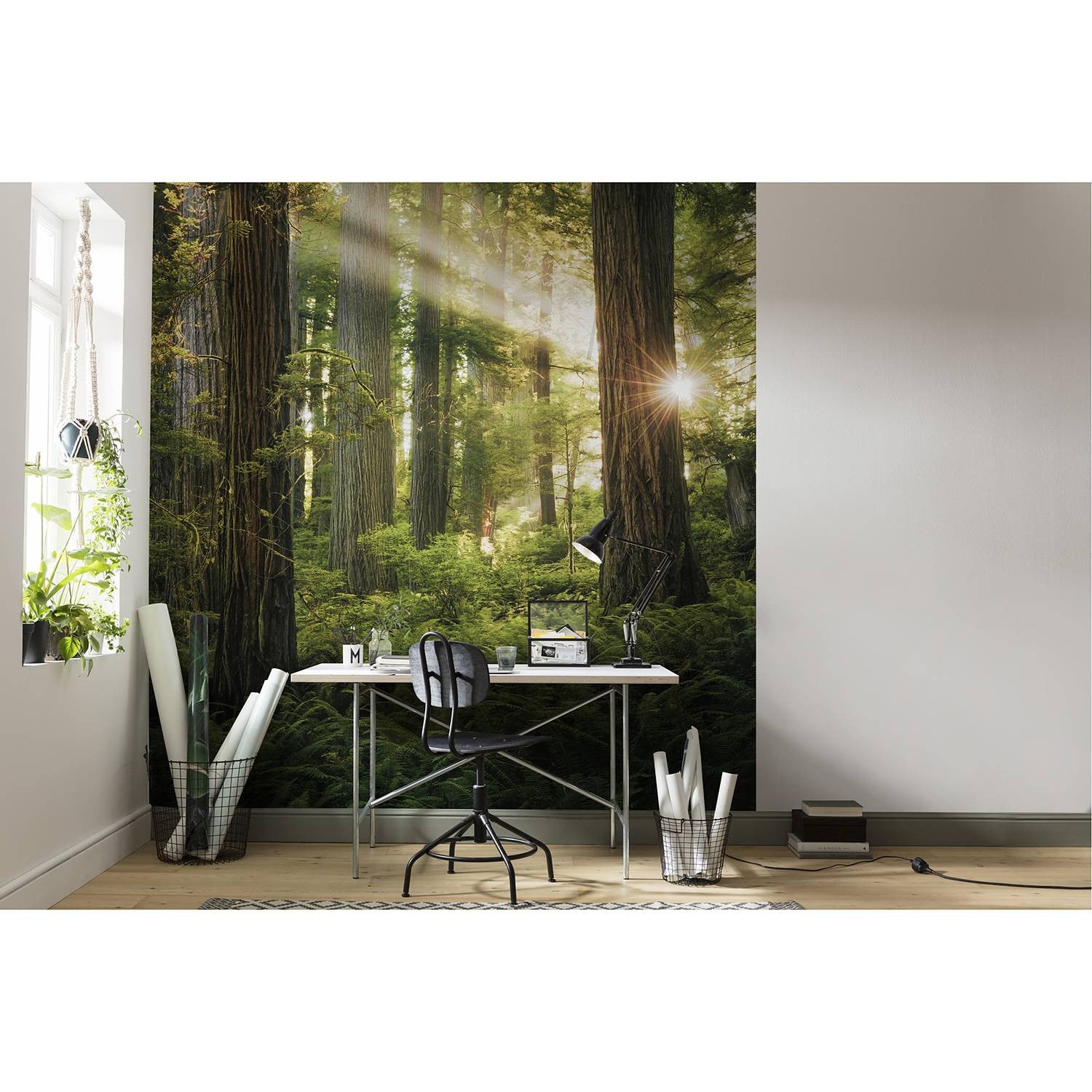 home24 Fotobehang Goblins Woods Nature Green Breedte: 250 cm, Hoogte: 280 cm