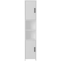 En.Casa, Regal, Hochschrank Rautrina 180x35x30 cm Weiss (35 x 30 x 180 cm)