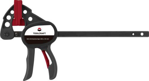 TOOLCRAFT 1574784 Einhandzwinge Spann-Weite (max.):100mm Produktabmessung, Länge: 191mm Ausladungs-Maße:35mm