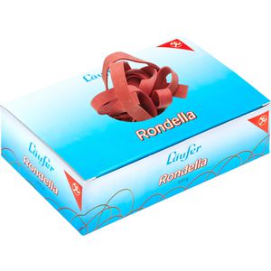 Läufer Gummibänder Rondella 51342, Länge 130mm, Breite 10mm, rot, 500g