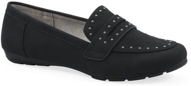Women's Giada Driving Mocassin by Cliffs in Black Sueded Smooth (Size 8 1/2 M)