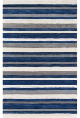Momeni Metro Hand Tufted Wool Contemporary Striped Area Rug