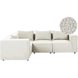 ECKSOFA Modul 4-Sitzer rechtsseitig Cremeweiß Bouclé Axebo