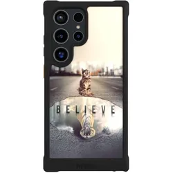 Nivocase Hülle für Samsung Galaxy S24 Ultra Stossfeste Handyhülle NIVOmax Case Schwarz Motivation Tiere (Samsung Galaxy S24 Ultra), Smartphone Hülle, Schwarz