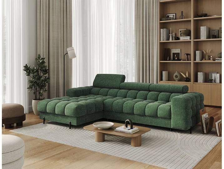 Fun Möbel Ecksofa Sofa mit Schlaffunktion FERROL in Stoff, Sofa Rücken echt bezogen