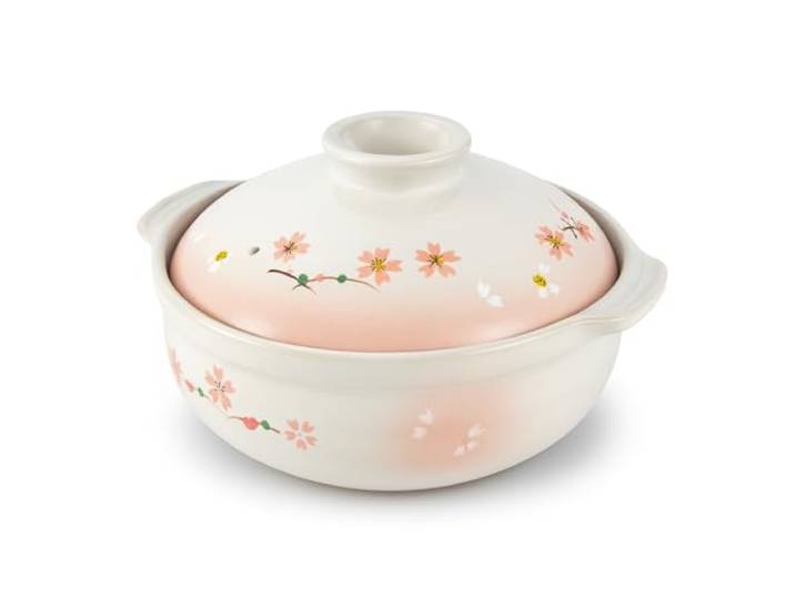 JapanBargain, Tontopf zum Kochen Japanischer Donabe Hot Pot Kasserolle Koreanischer Steinguttopf mit Deckel, Servieren 3-4 Personen, 23,5 cm
