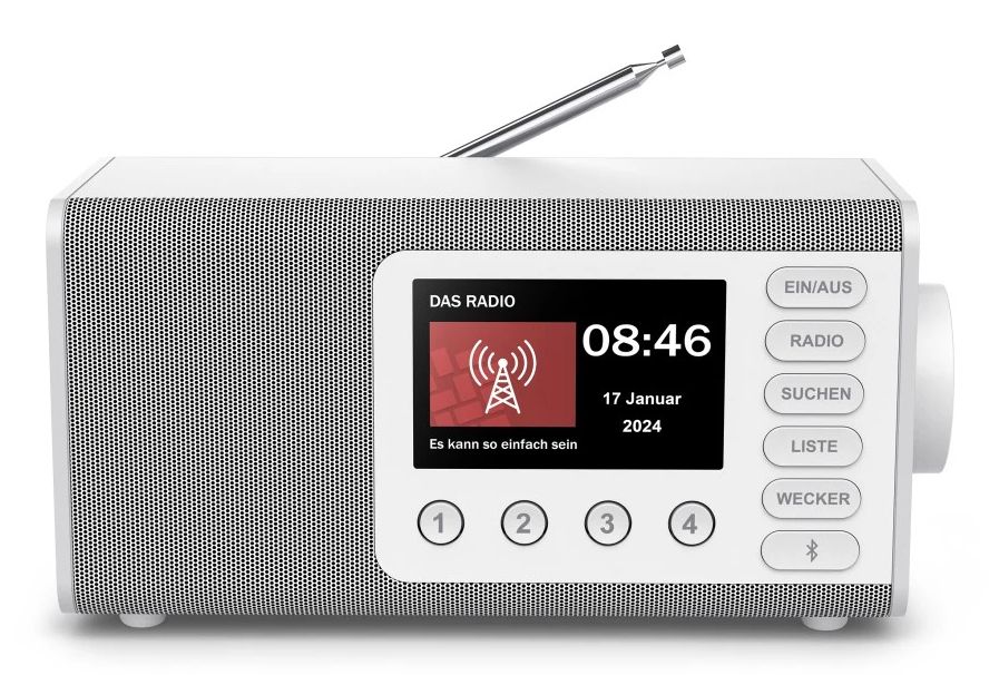 Hama 054261 DR1001 Bluetooth DAB, DAB+, FM Radio Persönlich (Weiß) 00054261