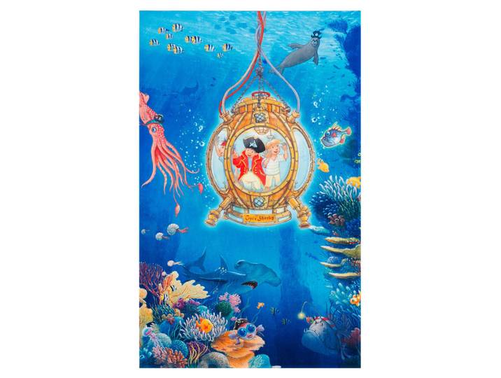 Kinderteppich Captn Sharky, Blau, Hellblau, Dunkelblau, Tier, rechteckig, 140x200 cm, Oeko-Tex® Standard 100, für Fußbodenheizung geeignet, rutschfest, Teppiche & Böden, Teppiche, Teppich Kinderzimmer