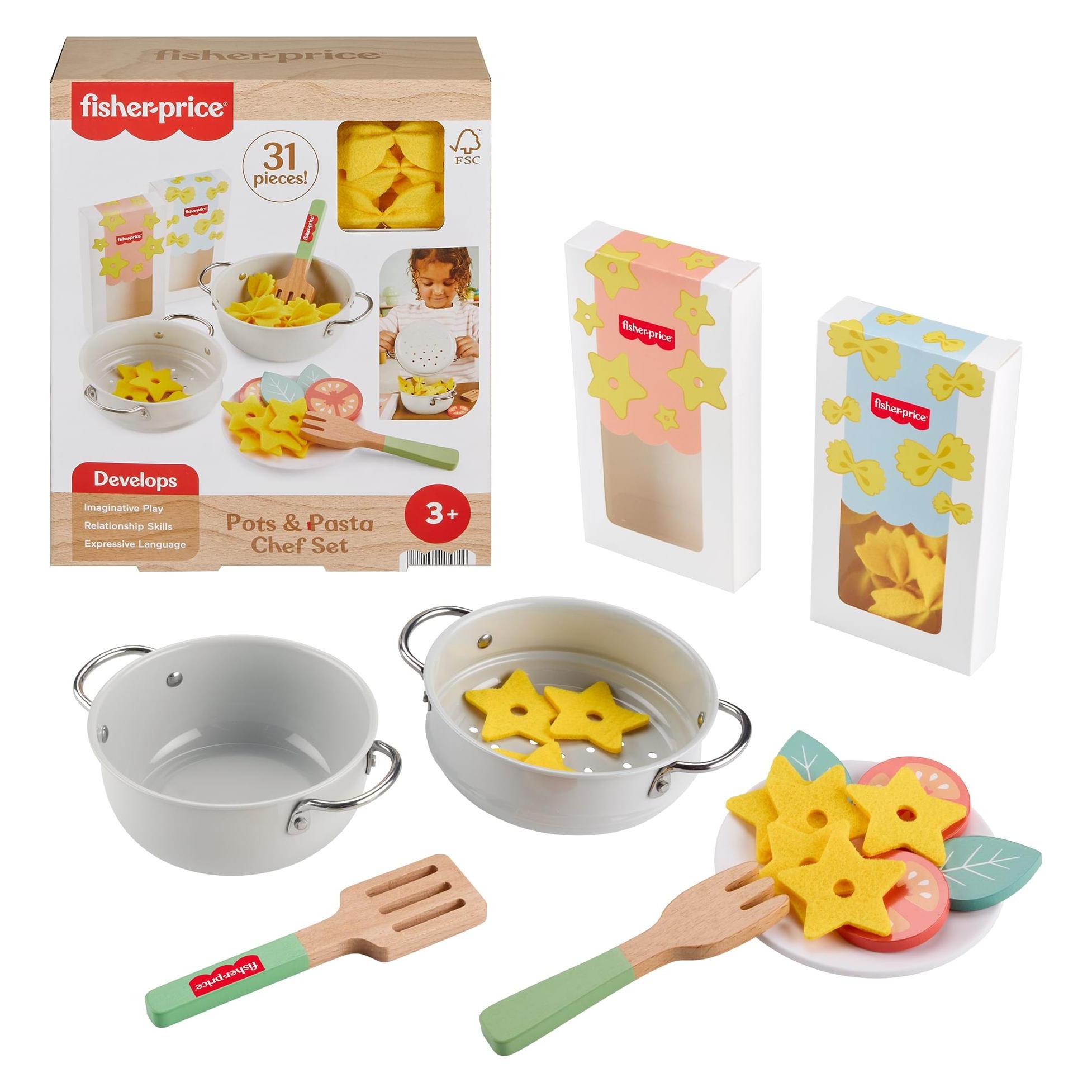 Fisher-Price Pasta-Kochset aus Holz (JFG14)