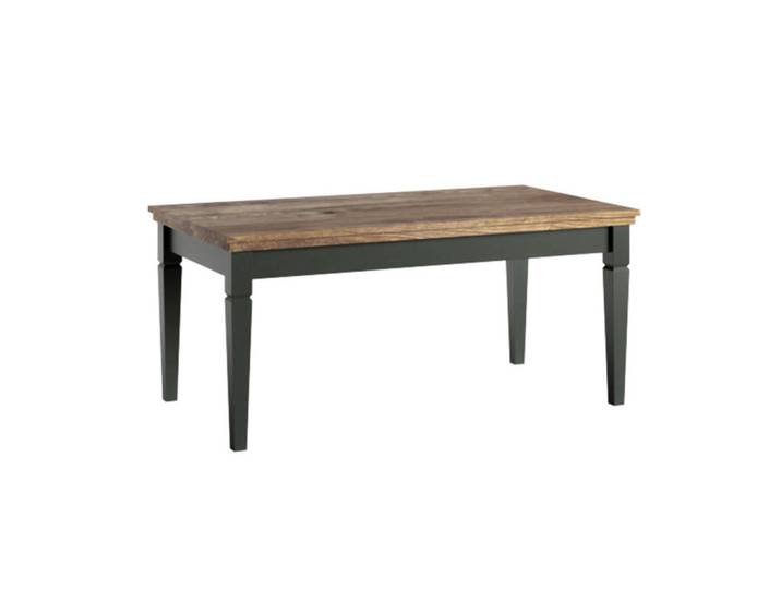 Petits-meubles Couchtisch Martin Grün und Holz, Holzwerkstoff, 110x49.8x60 cm, Wohnzimmer, Wohnzimmertische, Couchtische