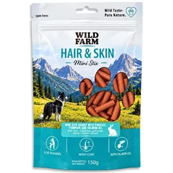 WILD FARM Hair & Skin Mini Stix mit Kaninchen + Petersilie, Kürbis, Lachsöl 150g
