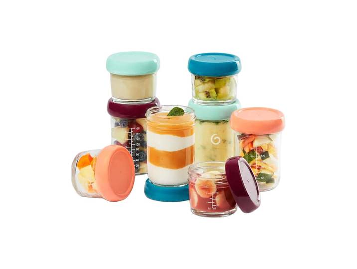 Babymoov Glas-Babybowls 8 Stück inkl. Rezeptheft