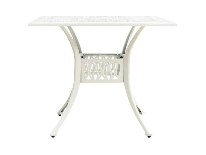 NOUVEAU Table terrasse - Table de jardin - blanc - 90x90x73cm Aluminium coulé - Table d'extérieur 46472