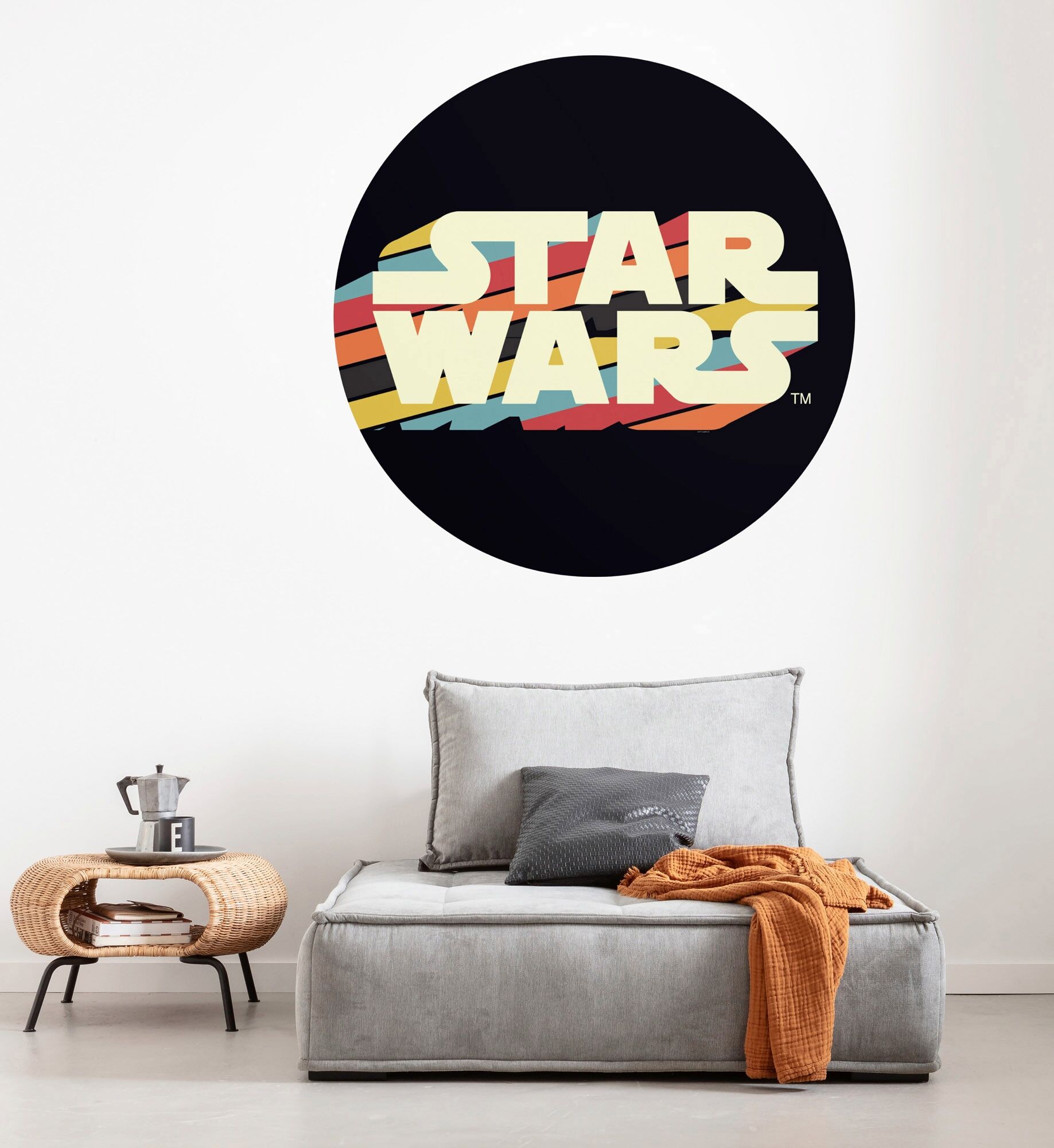 Fototapete KOMAR "Vlies selbstklebend - Star Wars Typeface - Grösse 125 x 125 cm", bunt, B:125m L:125m, Vlies, Tapeten, Fototapete, Kinderzimmer bunt B/L: 125m x 125m, Rollen: 1