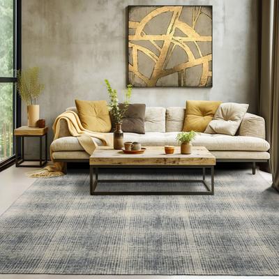 LoomBloom Multi Size Ivory Modern & Contemporary Plaid Hand Hooked Wool Area Rug