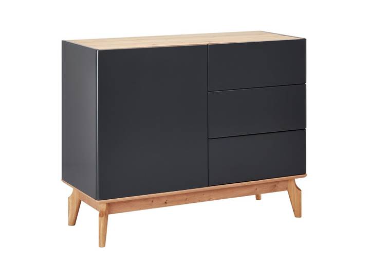 Sideboard Fosco Grau/Eichefarben Echtholz