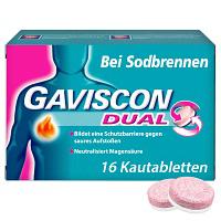 GAVISCON Dual Kautabletten mit Zweifachwirkung gegen Sodbrennen 16 St