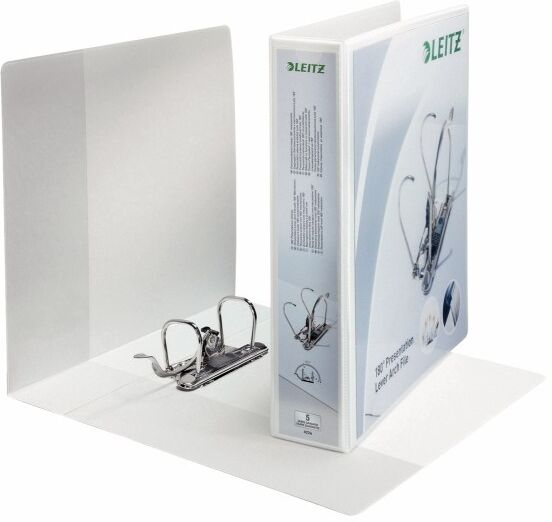 Leitz Panorama 180° Presentation Lever Arch File A4+ PP White (Pack of 10) - 52mm