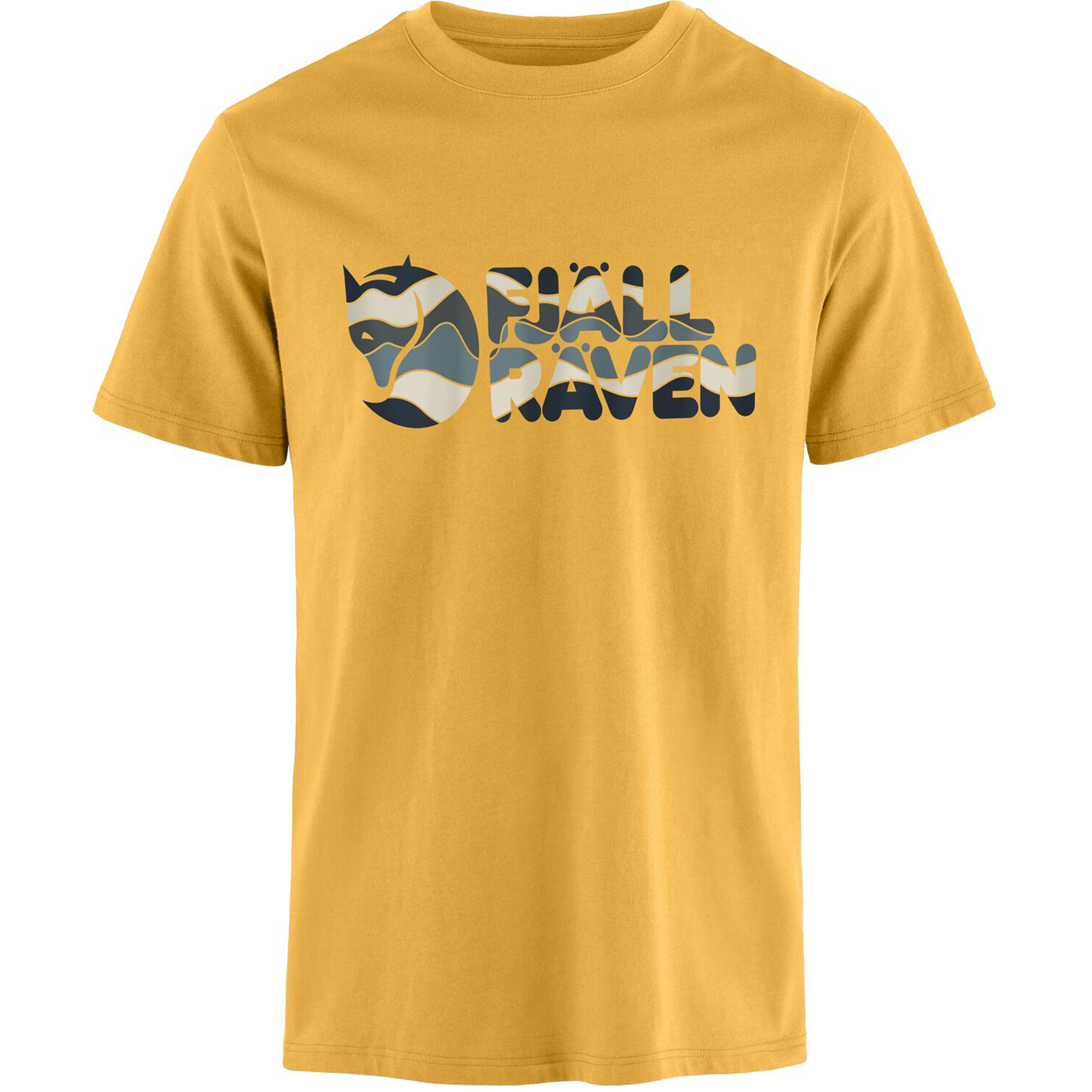 Fjällräven Multicolor Logo Herren T-Shirts gelb Größe S Trekking Hautfreundlich