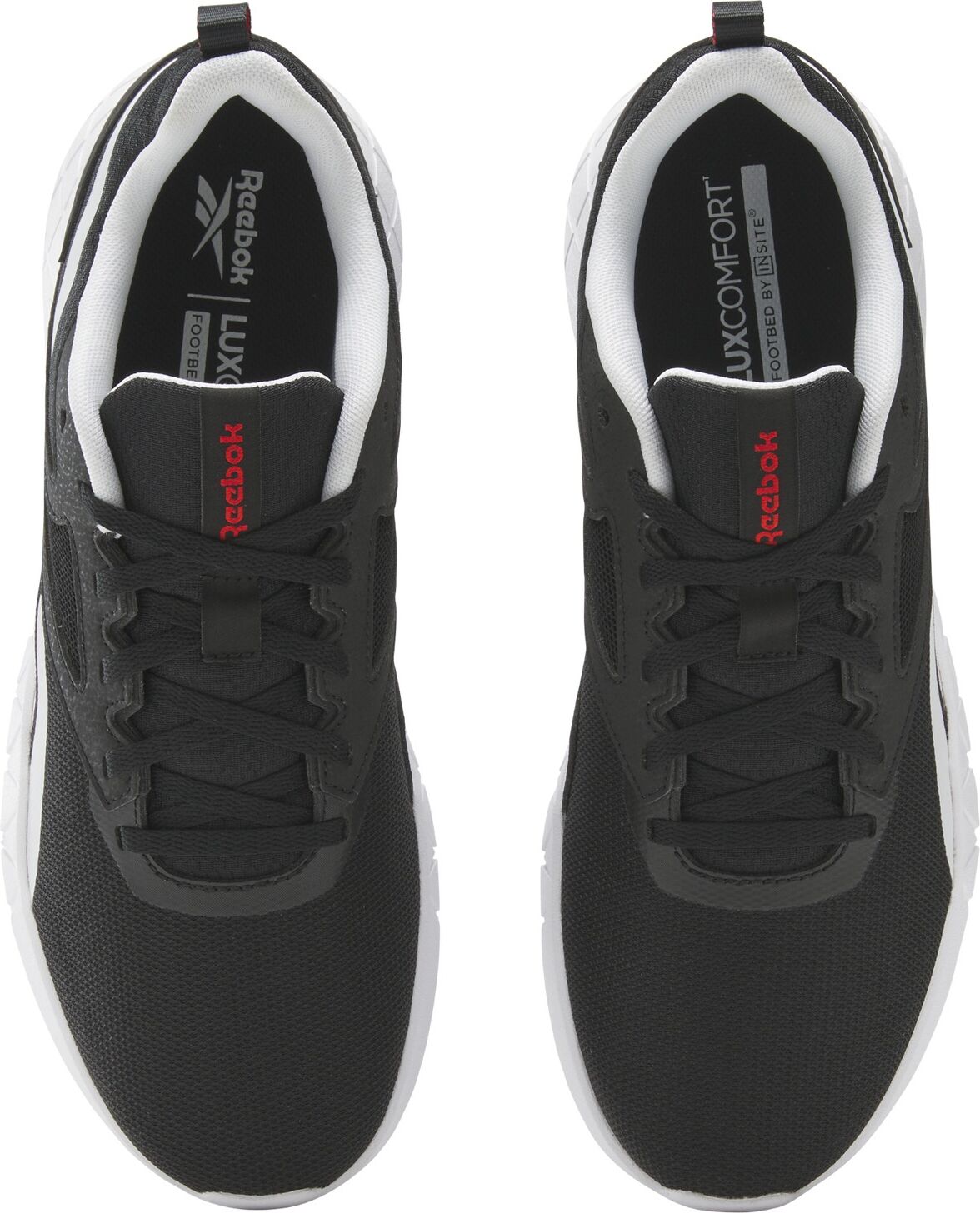 Trainingsschuh REEBOK "FLEXAGON ENERGY TR 4", Herren, Gr. 45,5, weiss (schwarz, ftwr weiß, energy rot), Synthetik, Textil, Schuhe Trainingsschuh, ideal für Gym und Fitnessstudio schwarz, ftwr weiß, energy rot 45,5