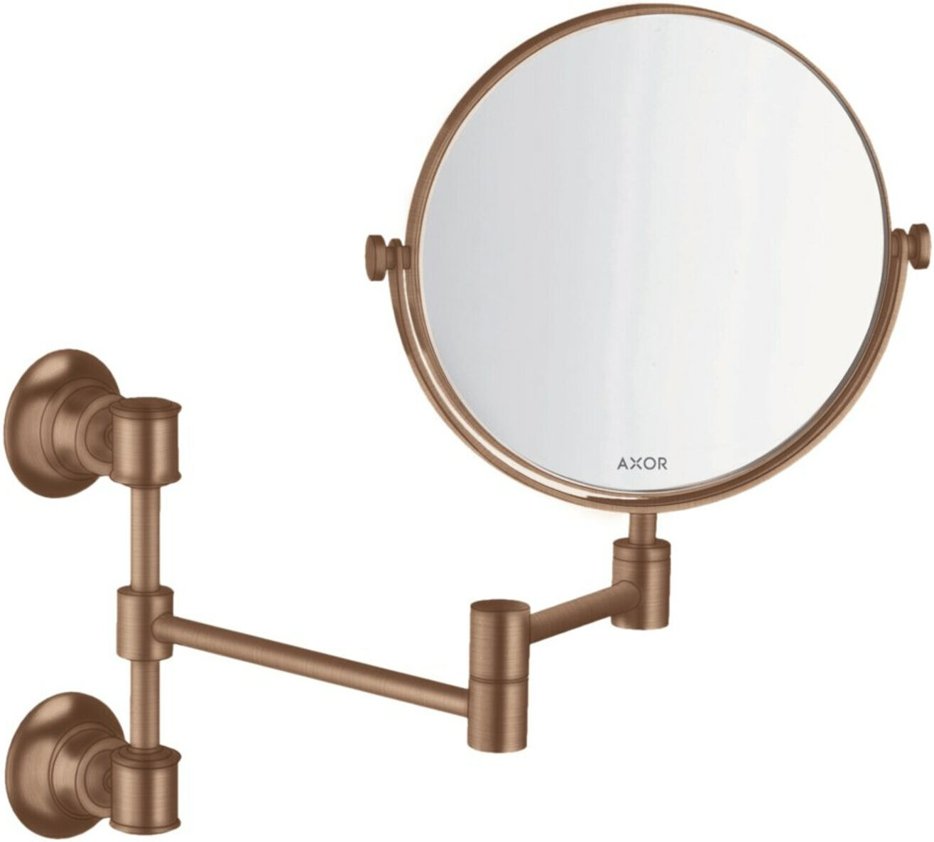 Hansgrohe Rasierspiegel Axor Montreux schw, neigbar, Wandmont., brush. r gol (42090310)