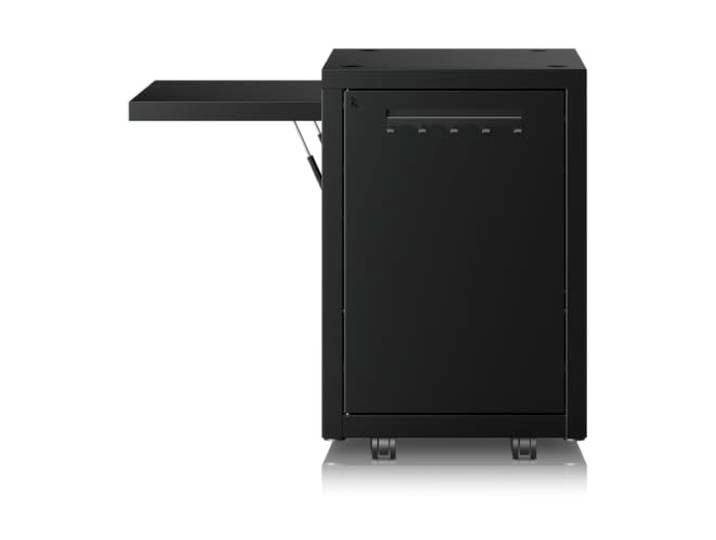 WMF Pizzaiolo Pro Wagen, hochwertiger Rollwagen, pulverbeschichteter Stahl, robust und wetterbeständig, klappbarer Seitentisch, großer Stauraum, kompatibel Pizzaiolo Pro, 0425190071