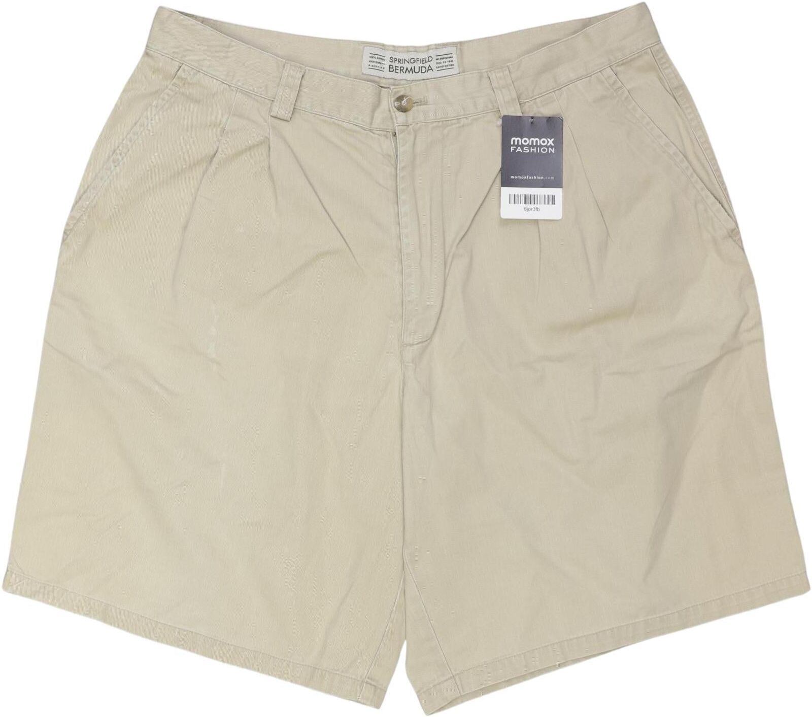Springfield Herren Shorts, Beige, Gr. EU 44, Baumwolle - Second Hand