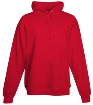 Hanes P170 EcoSmart Hooded Sweatshirt in Red size 3XL   Cotton Polyester
