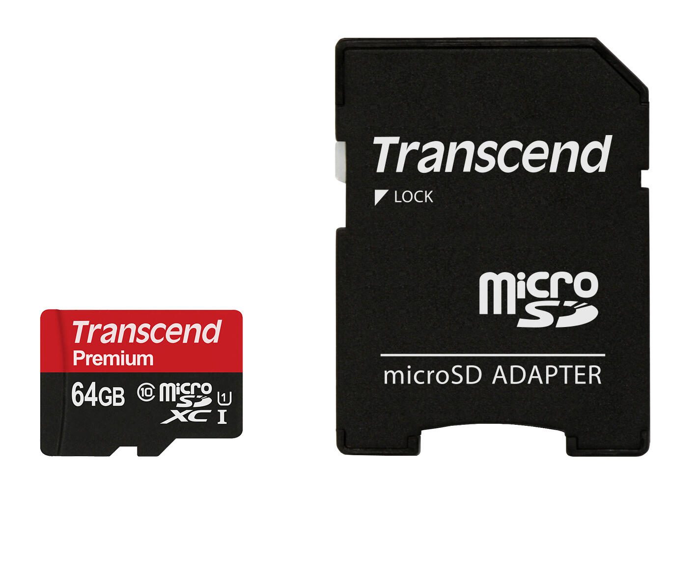 Transcend GUSDU1 microSDXC Speicherkarte 64 GB TS64GUSDU1