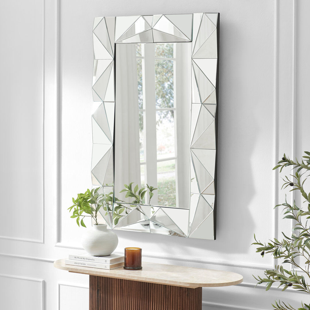 Fairmont Park Aliesa Glass Rectangle Wall Full Length Mirror Clear 120cm x 80cm