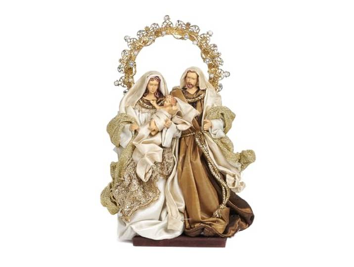 Goodwill Heilige Familie Hars Kerststal 25 Centimeter Crème en Bruin