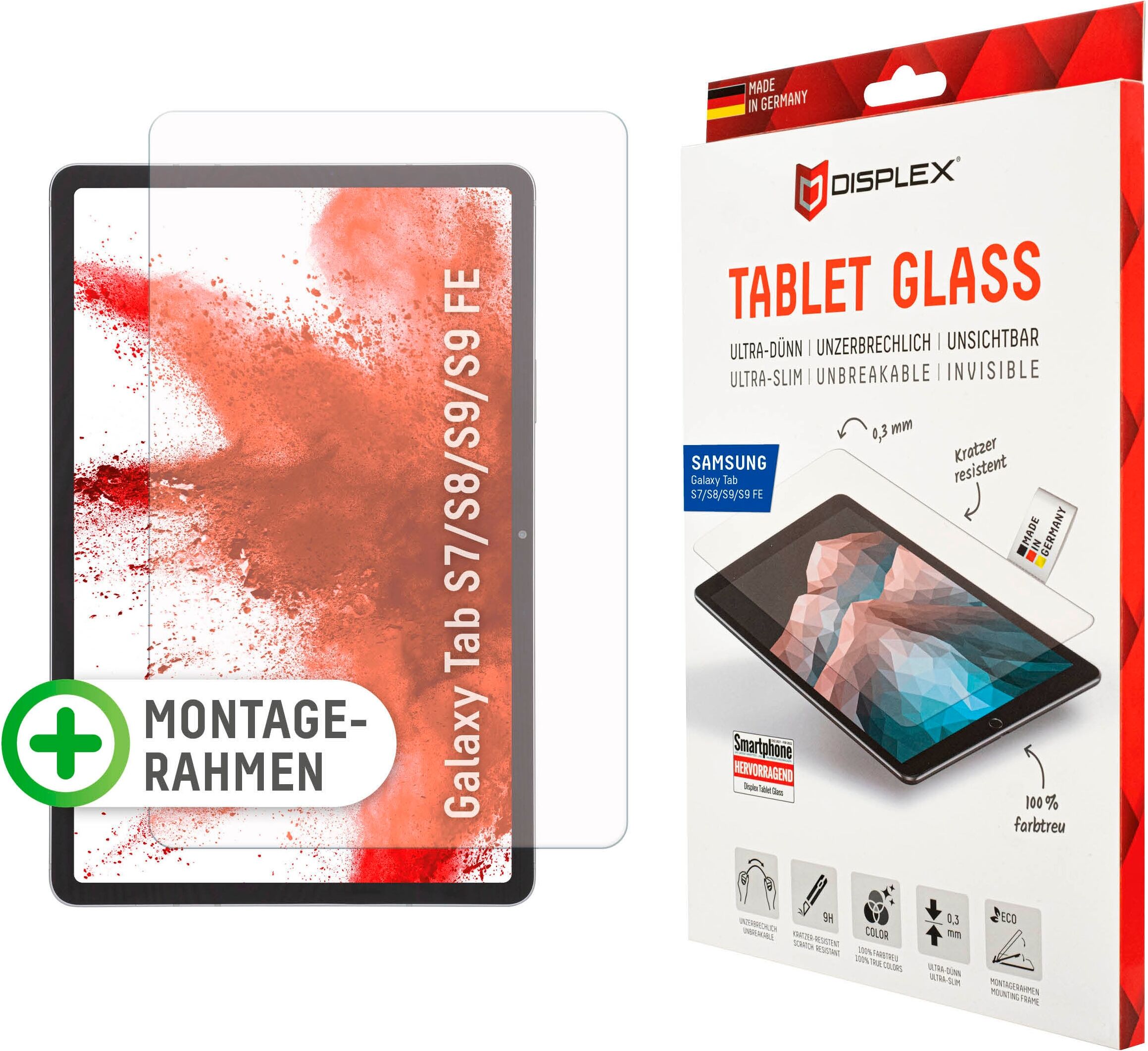 Displex Displayschutzfolie "Tablet Glass", transparent, Displayfolien, Displayschutzfolie
