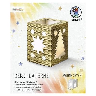 URSUS Laternenzeit Deko-Laterne Weihnachten, gold