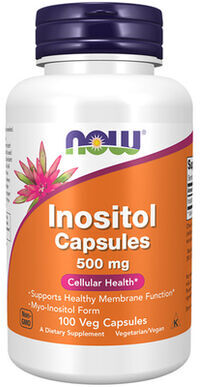 Now Inositol Capsules 500 mg Cellular Health 100 cápsulas