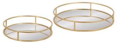 Kate and Laurel Felicia Round Nesting Trays - 2 Piece