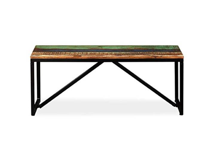 Sitzbank Massivholz 110x35x45 cm Altholz Industrieller Stil, Vintage-Note, recyceltes Altholz, ohne Montage, Unikat