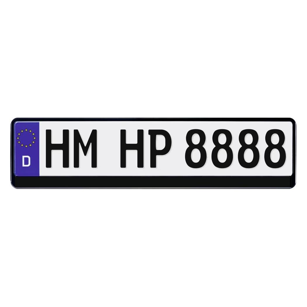 HP Autozubehör Kunststoff Kennzeichenrahmen Schwarz (B x H) 520 mm x 114 mm (Langformat) (18508)