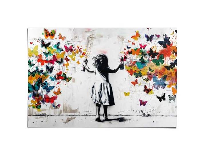 REINDERS Poster, Wolke von Schmetterlingen, Kinderzimmer, Bilderdruckpapier, 61 x 91,5