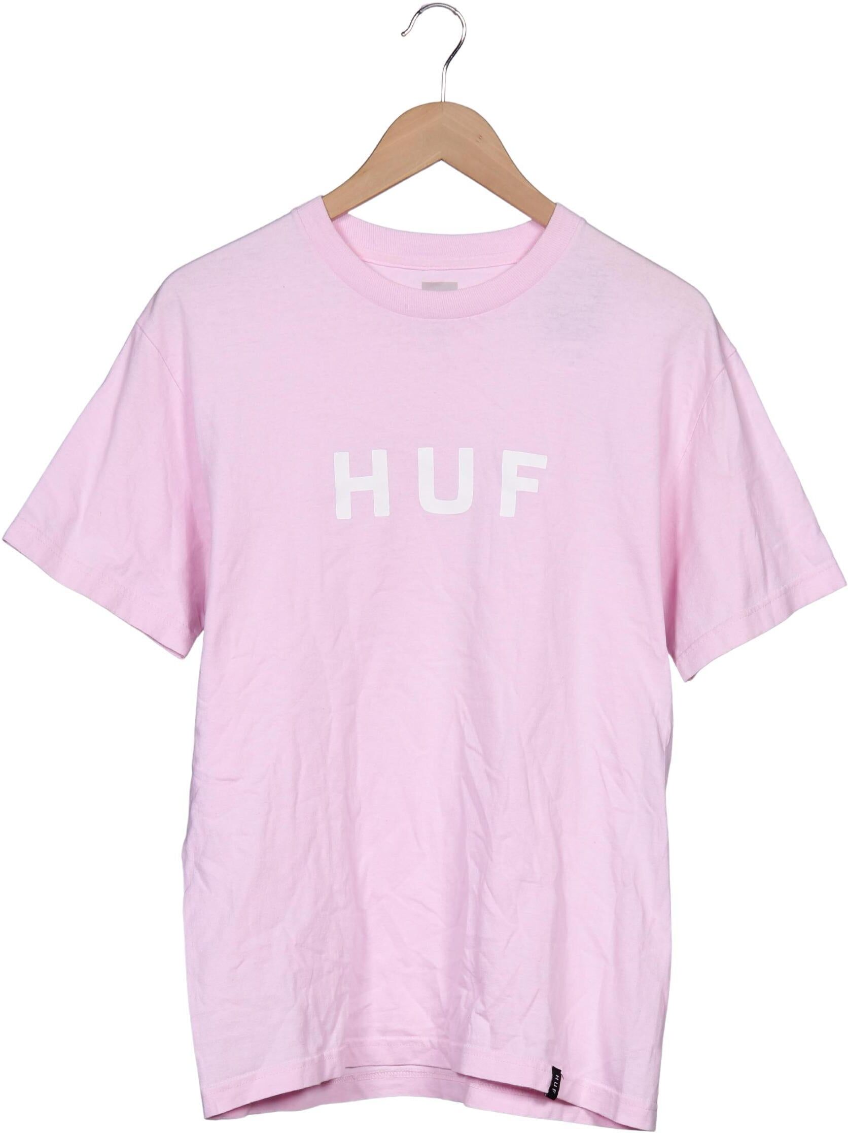 huf Herren T-Shirt, Pink, Gr. M, Baumwolle - Second Hand
