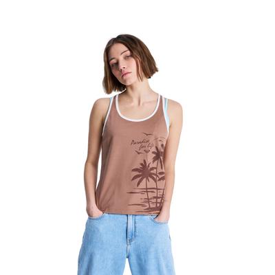 Tanktop ROXY "Moon Canyon Ring", Damen, Gr. XL, braun (braunie), Obermaterial: 100% Baumwolle., Tops Tanktop