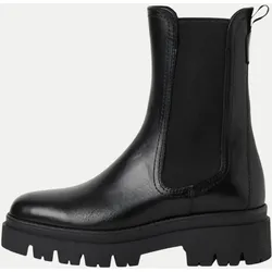 Chelsea Boots mit Blockabsatz Schwarz 41