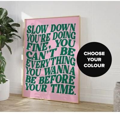Uplifted Finds Song Lyrics Music Wall Art Canvas Retro Disco Pop 70s Poster 40 X 60 Cm a