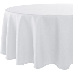Delindo Tischdecke Wien, weiß, Ø 160 cm, rund, aus Polyester, mit Fleckschutz-Imprägnierung