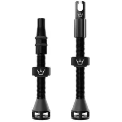 PEATY ́S Tubeless Ventil Set Holeshot Fast Flow | black 42 / 60 mm