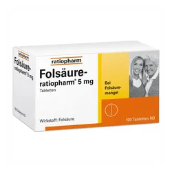 Folsäure Ratiopharm 5 mg Tabletten 100 St