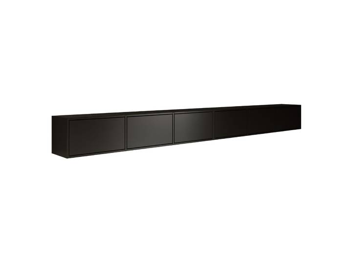 Hängender TV-Schrank Framme mit sechs Klappen, 300 cm, schwarz